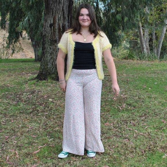 Free People Pants - Free People Cherry Print Flowy Pants- 8